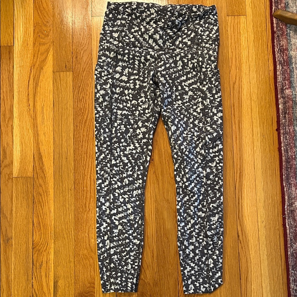 lululemon athletica Black and White Patterned Leggings